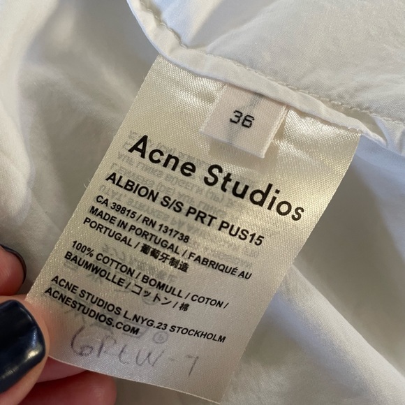 Acne Studios Albion Portrait Printed Short Sleeve
Shirt PSS15 WMNS Size 36 New - Picture 6 of 8
